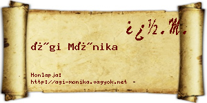 Ági Mónika névjegykártya