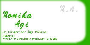 monika agi business card