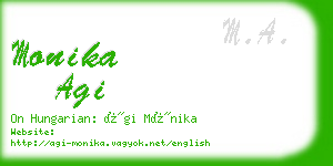 monika agi business card